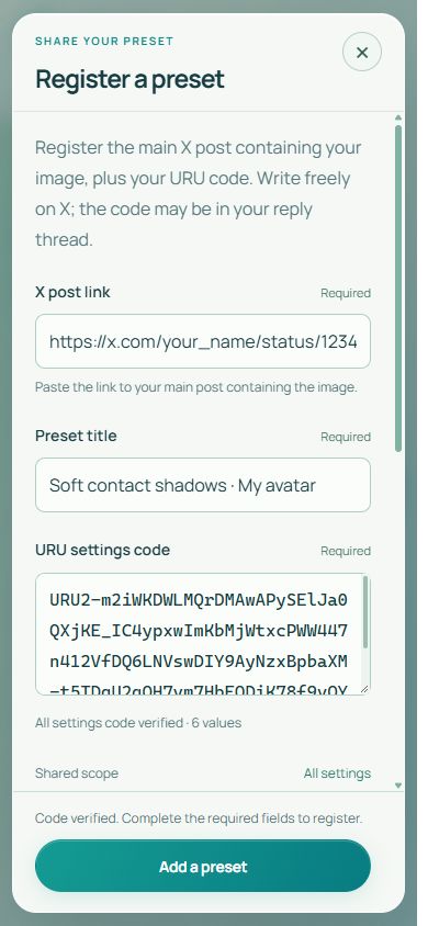 등록 폼에 입력하기 · English example